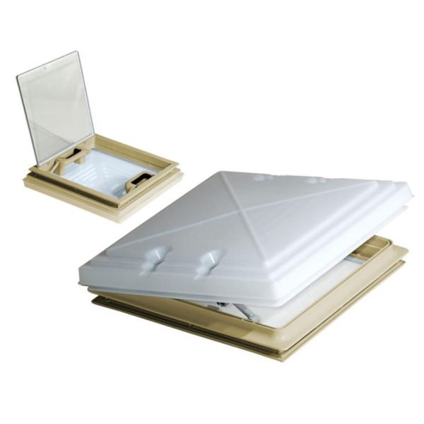 Stogo gaubtas 400x400mm su matiniu stiklu ir tinkleliu nuo uodÅ³