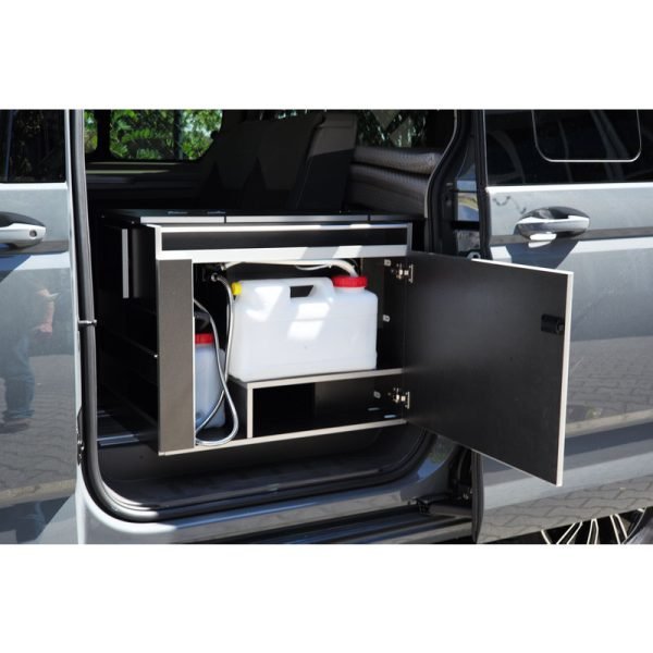 VW T7 FreeVan virtuvės modulis su technologijomis, be viryklės