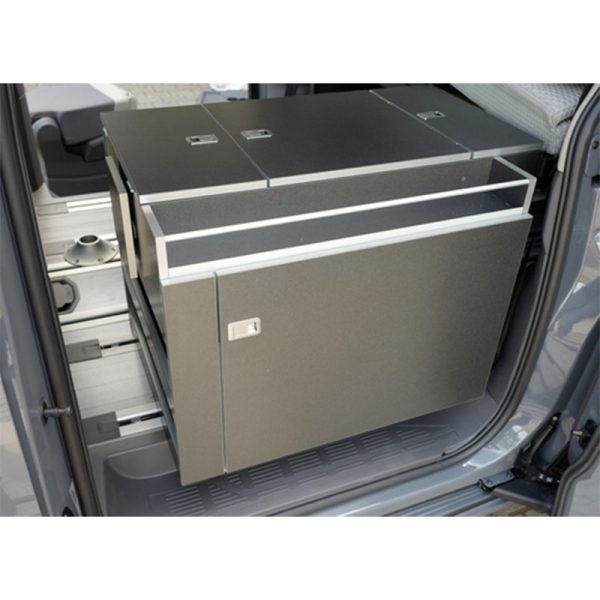 VW T7 FreeVan virtuvės modulis su technologijomis, be viryklės