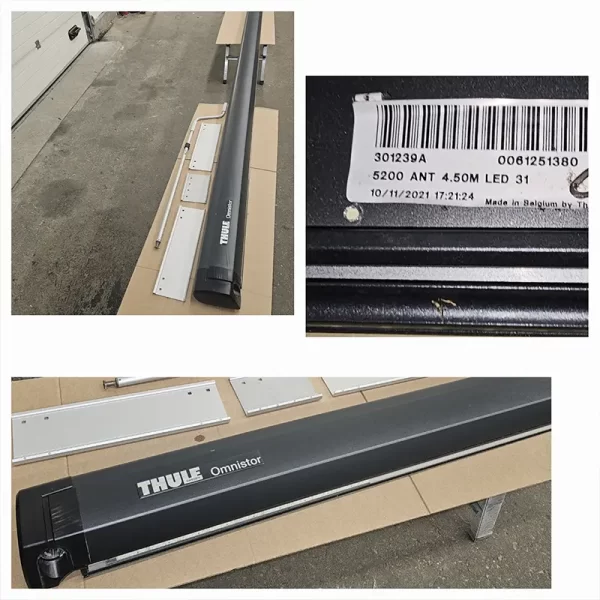 Naudota kemperio markizė THULE Omnistor 5200 4.5M LED