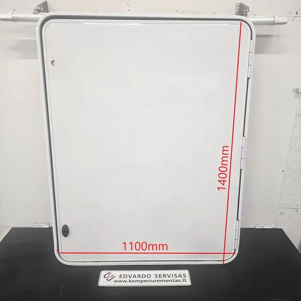 Naudotos kemperio Dethleffs 2020 m. garažo durys 1400x1100 mm