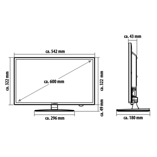 Išmanusis 24″ LED televizorius (2-os kartos), 12 V, berėmis, juodos arba sidabrinės spalvos – skirtas kemperiams - Attēls 6